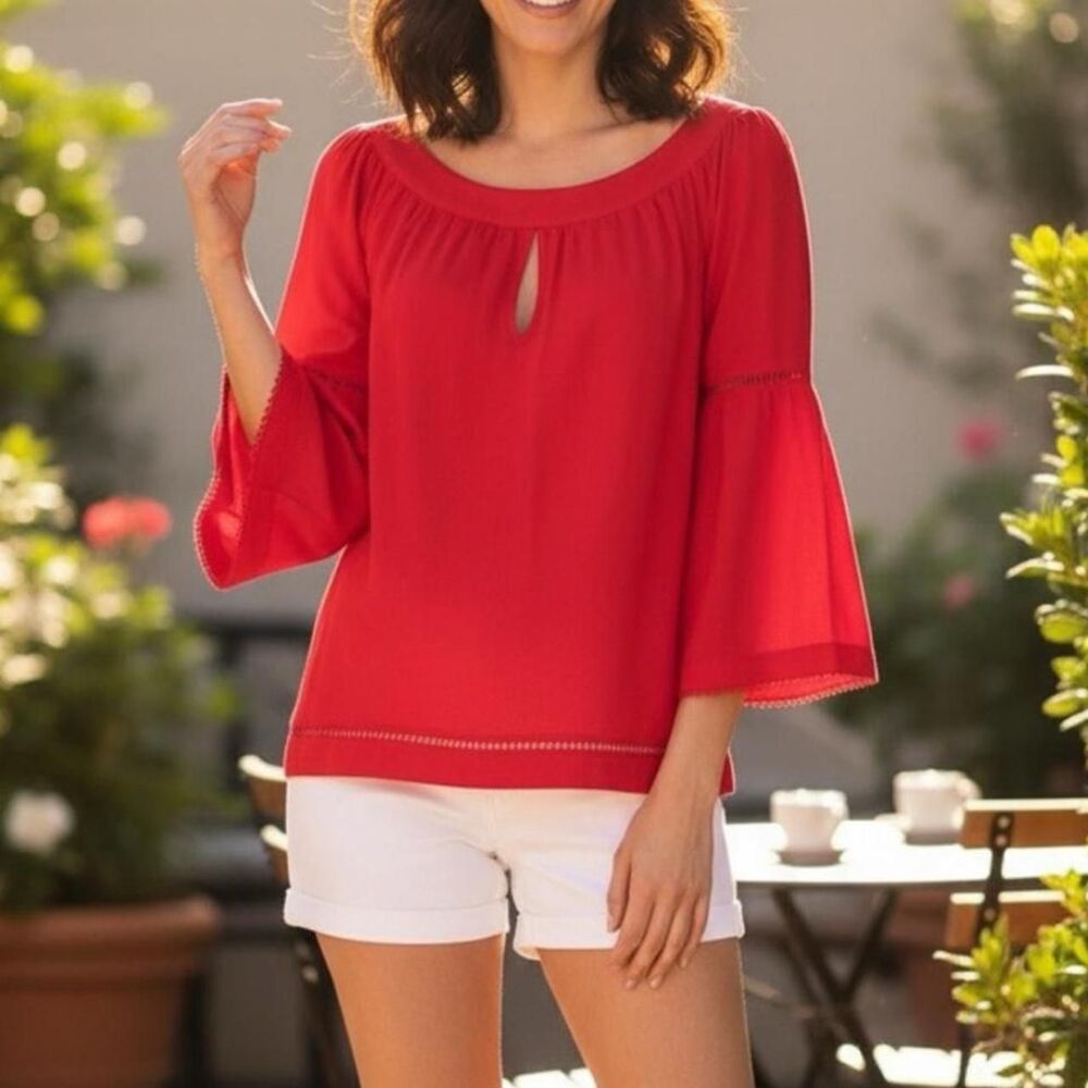 Trina Turk Women's Red Blouse
